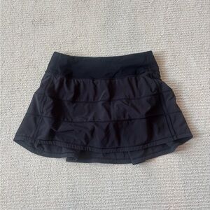 Black Lululemon Pace Mid Rival Athletic Skort